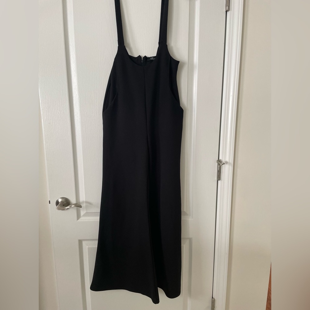 Akira black overall jumpsuit size small stretch high waisted